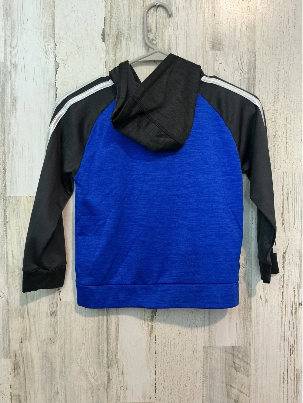 Adidas Boy's Kids Size 6 Blue and Black Hoodie Sweatshirt